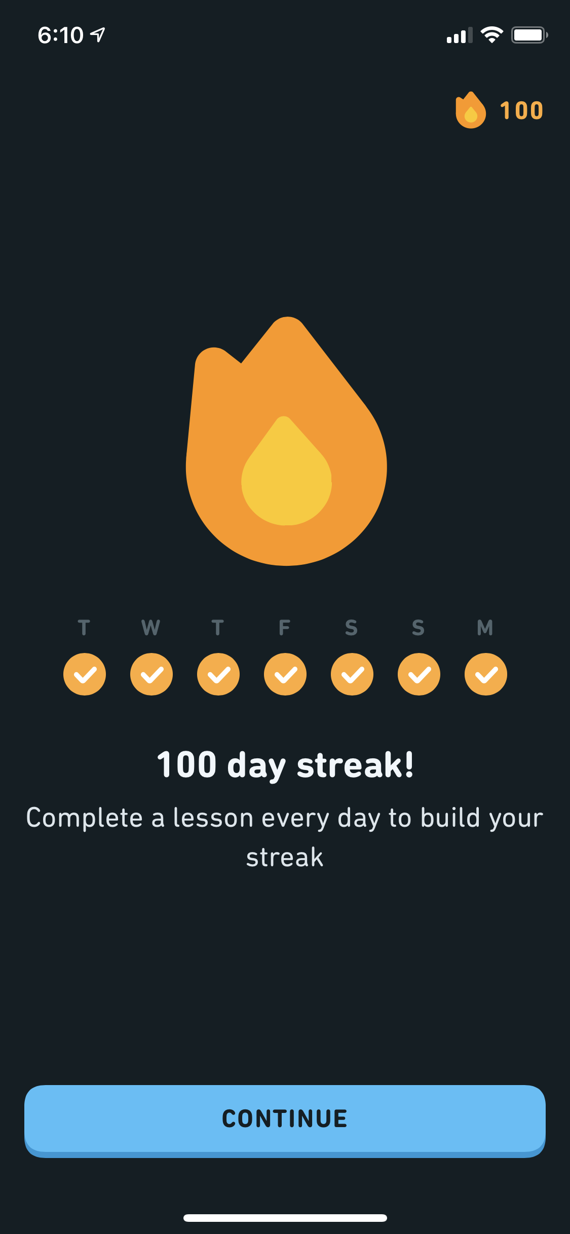 100 consecutive days of learning Hindi in Duolingo